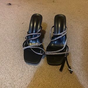Elegant Black Strappy Heels
